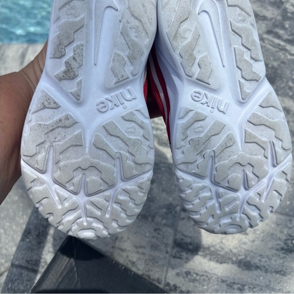 Nike Kids Red and White Sneakers - Picture 6 of 6